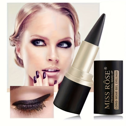 Creamy Gel Eyeliner Pencil Set 3pcs Black Waterproof Sweat-Resistant Smudge-Proof Matte Eye Liner