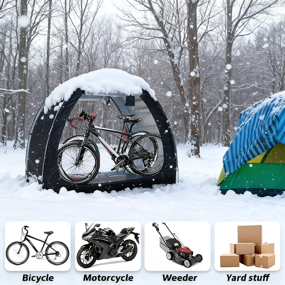 Bike Storage Shed Tent Outdoor Bicycle Cover Shelter 210D Oxford PU4000 for 2-3 Bikes Lawn Mower Garden Tool Storage