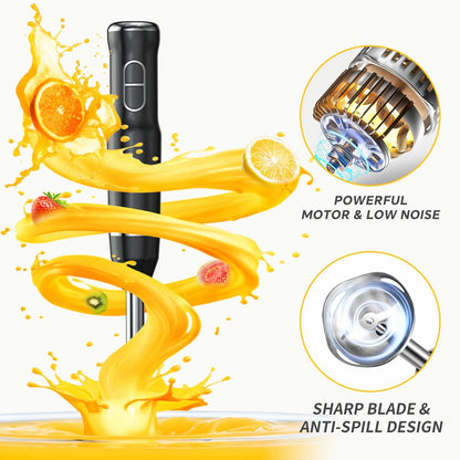 400W Immersion Blender with Two-Button Control, Detachable Shaft and 38 cm Black Handheld Body