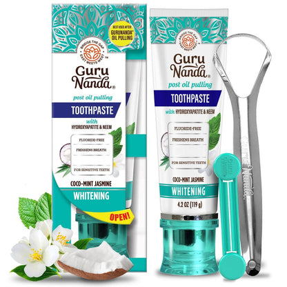 Hydroxyapatite Whitening Toothpaste Fluoride Free, Natural Teeth Whitening for Sensitive Teeth Stain Removal