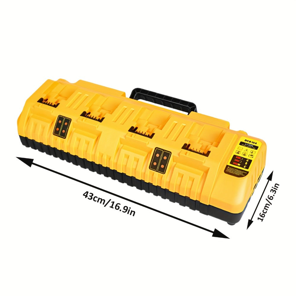 4-Port Dewalt Battery Charger DCB104 12V 20V Max 2 USB Ports for Entryways, Bedrooms and Living Spaces