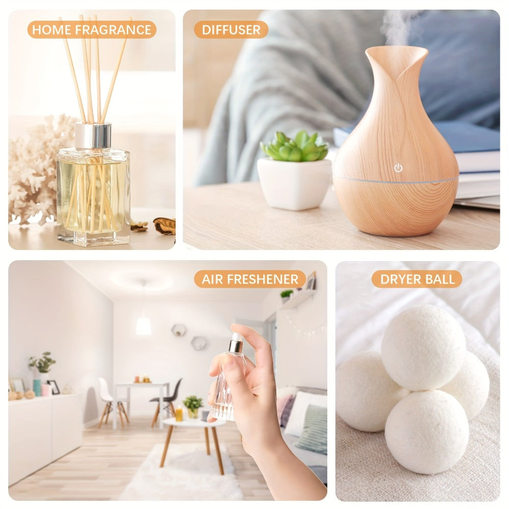 Essential Oil Assortment in 12, 20 or 26 Five-Milliliter Amber Bottles with Floral Gift Box