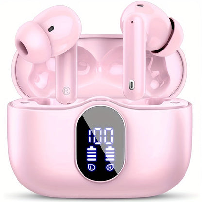 Bluetooth 5.3 Wireless Earbuds with LED Battery Display Case, Type-C Charging and 13 Color Options