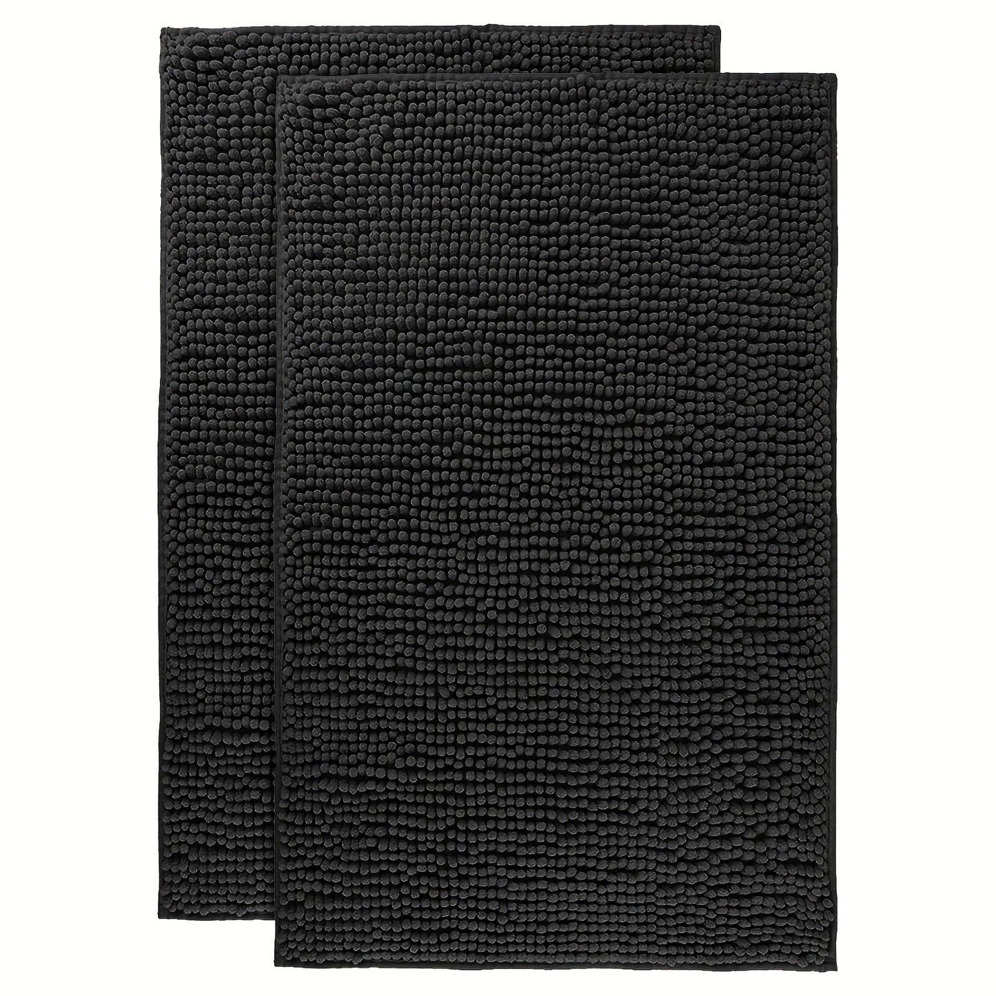 Chenille Bath Rug Extra Thick Bathroom Mat, Multiple Sizes & Colors for Entryways, Bedrooms and Living Spaces