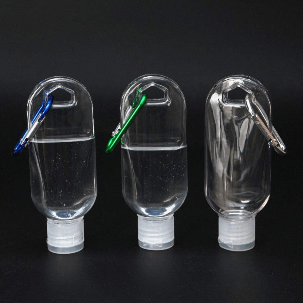 TSA Approved Travel Bottles with Keychain Leakproof Refillable Squeeze Containers 50-Pack Clear Plastic 1.7oz 50ML for Toiletries Lotion