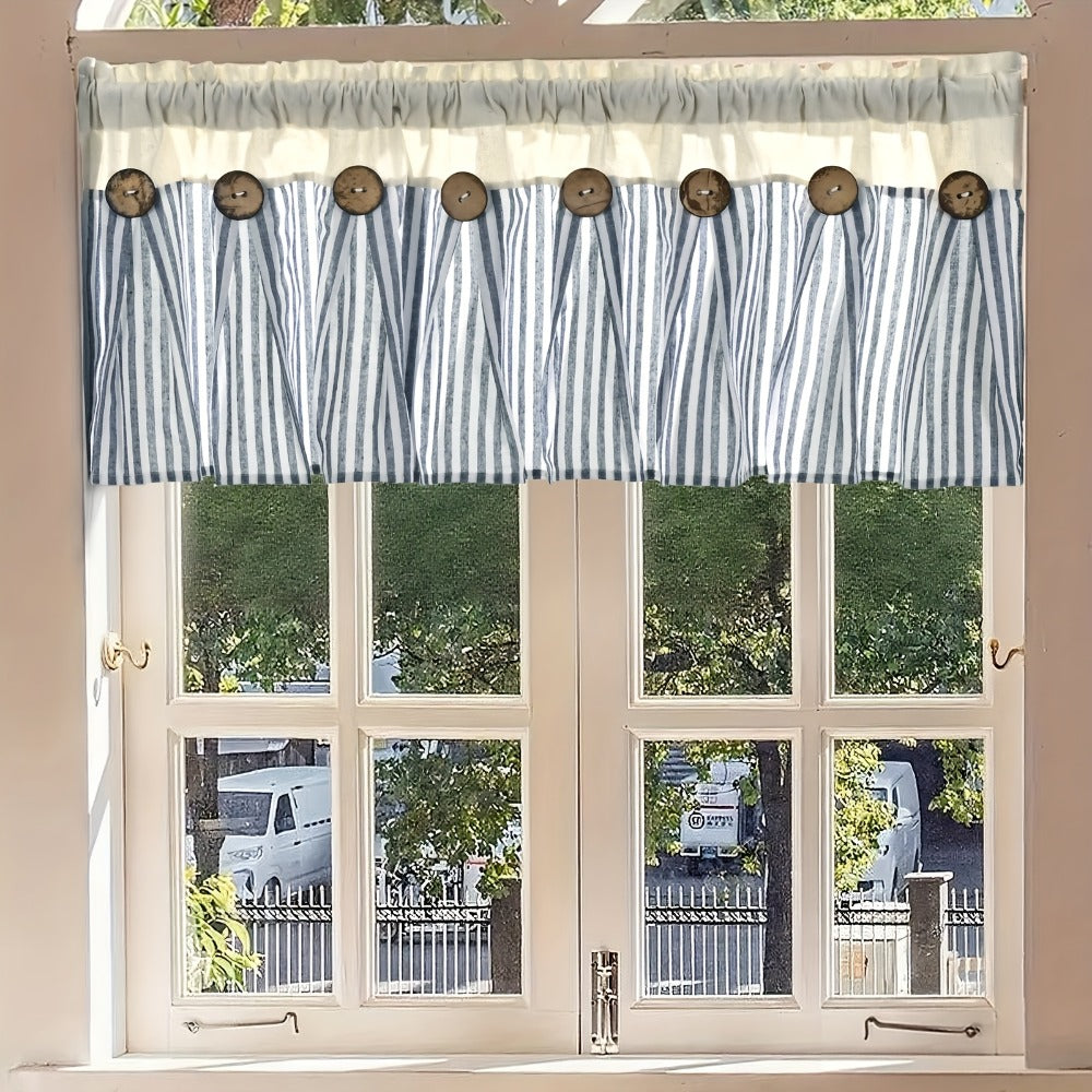 Semi Sheer Curtains Bohemian Linen Cotton Patchwork Grommet Top Window Drapes for Bedroom Living Room Kitchen Bathroom Cafe