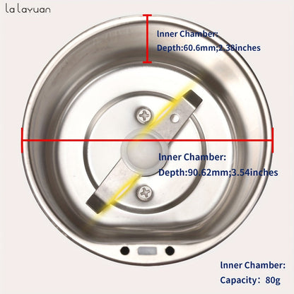 200W-Labeled Electric Coffee Grinder with Press-Lid Control, Two-Leaf Blade and Three Housing Options