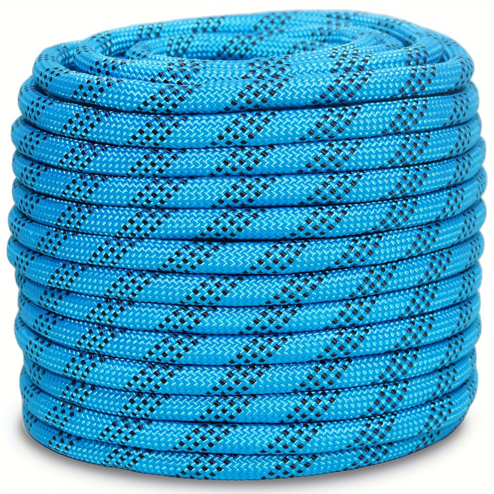 Double Braided Nylon Rope 1/2 Inch Polyester, 100ft 150ft 200ft Multi-Color for Anchoring Towing Cargo Sailing Dock Lines & Outdoor Use