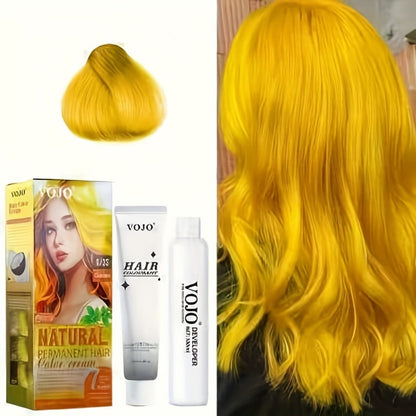 Permanent Hair Dye Kit 12 Vibrant Colors with Developer & Applicator Tools Bleach Blonde Ash for Bath Time, Home Spa and Personal Care