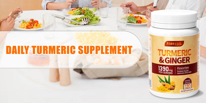 Turmeric Supplement with Black Pepper, Sports Recovery, Skin Health & Digestion Support for Women & Men