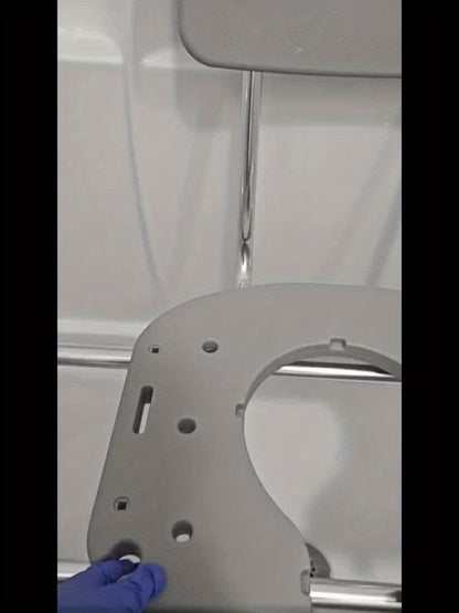 Sliding Bathtub Transfer Bench with Reversible Grey Seat, Safety Rail, Backrest and Adjustable Legs