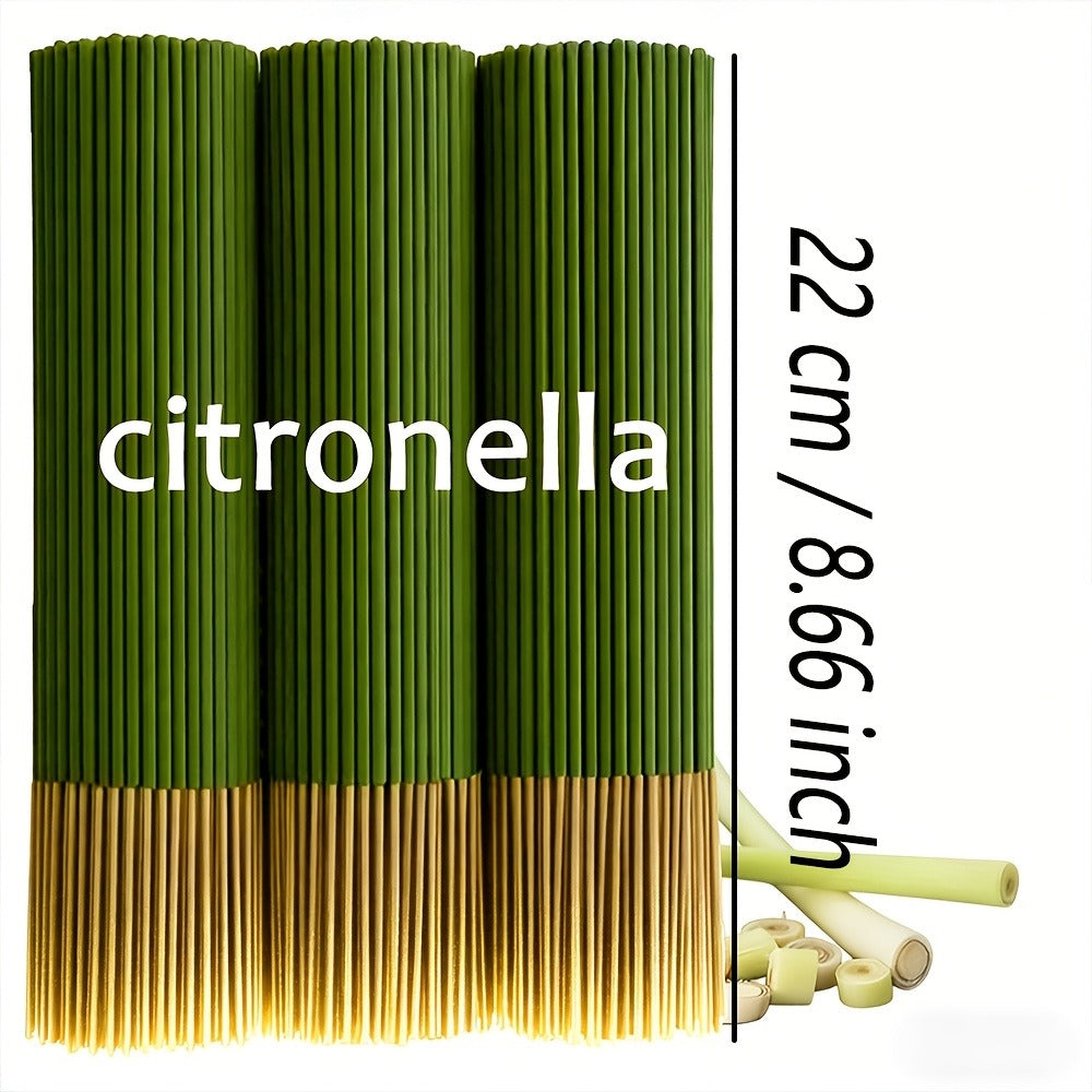 Citronella Incense Sticks 202PCS, 8.66" Essential Oil Infused Sticks for Meditation, Yoga & Aromatherapy