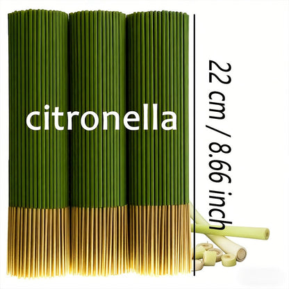 Citronella Incense Sticks 202PCS, 8.66" Essential Oil Infused Sticks for Meditation, Yoga & Aromatherapy
