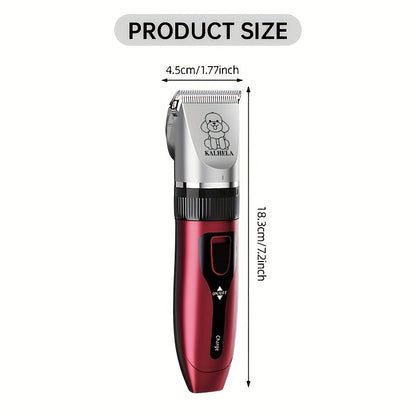 Pet Grooming Clippers Rechargeable with LED Display – Cordless Electric Dog Cat Hair Clipper, Detachable Blades 4 Guide Combs Low Noise