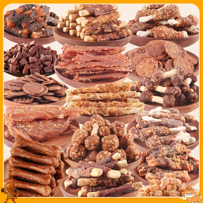Natural Dog Treats Set Duck Chicken Milk Stick Sweet Potato Grain Free High Protein Low Fat Dental Health Gift Box Combinations for Dogs