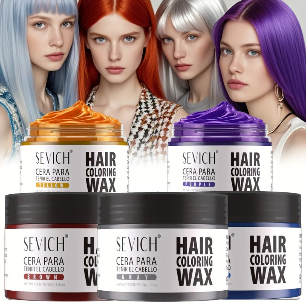 Instant Color Hair Wax 10 Shades – Temporary Hair Dye Wax Strong Hold Styling for Parties, Cosplay, Festivals & Halloween, Easy Wash Out