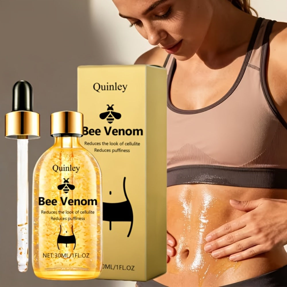Bee Venom Body Oil 30ml Tightening Massage Oil with Honey Rosemary Extract for Waist Arms Legs Belly Nourishing Body Contouring Hot Oil