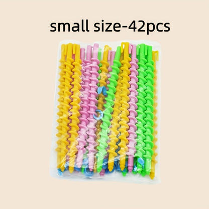 Spiral Perm Rods Set 39-42pcs – Plastic Curling Hair Sticks for Defined Curls Waves Coils Natural Hair Heatless Styling