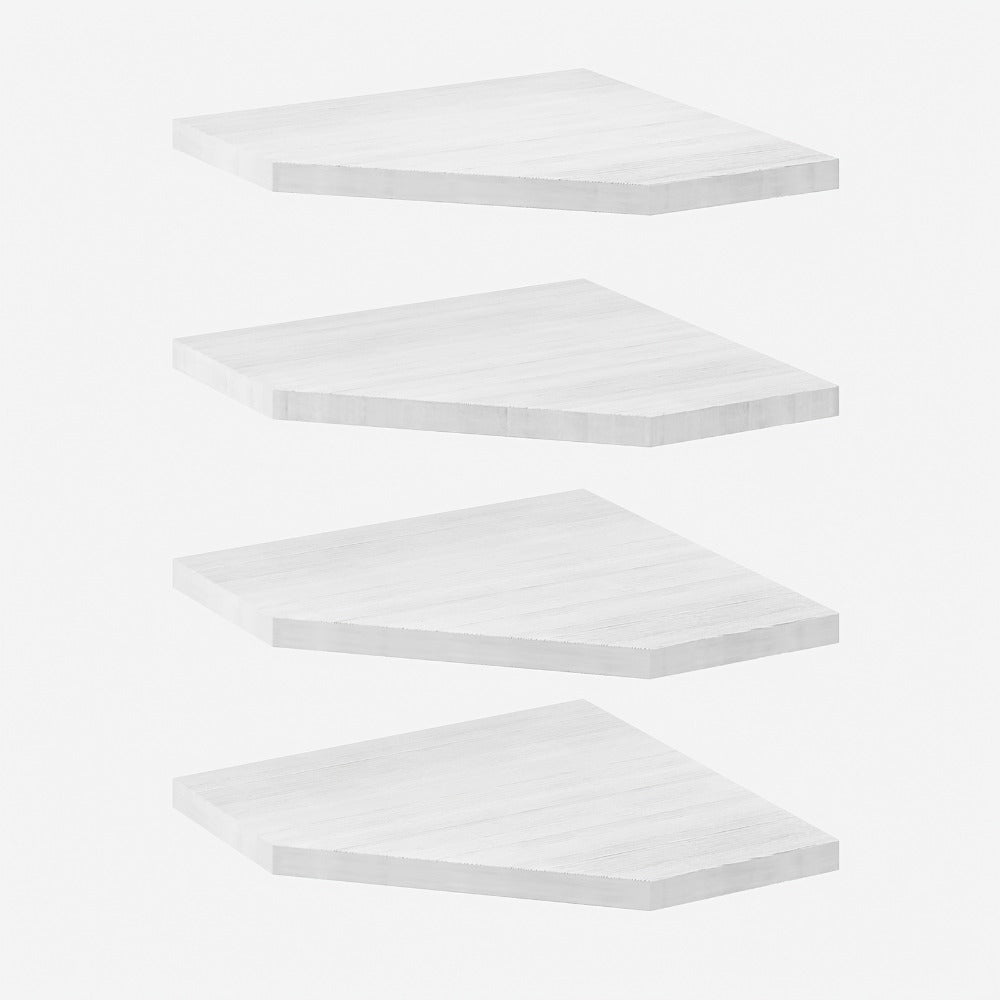 Floating Corner Wall Shelf 5-Sided Wall Mounted Storage Rack – Modern Display Unit for Bathroom, Kitchen, Bedroom & Living Room – Set of 2