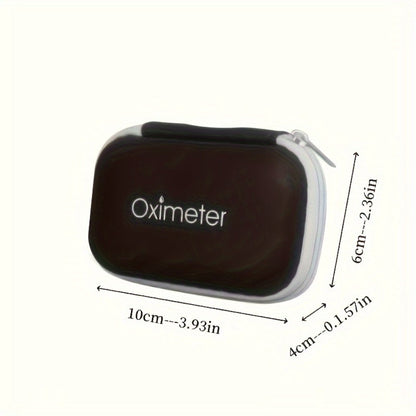 Fingertip Oximeter Case with Cleaning Rod, Hard Shell Dustproof Shockproof Travel Pouch for Pulse SpO2 Blood Oxygen Monitor