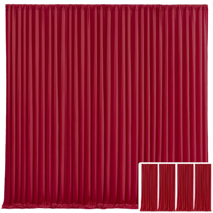 Blackout Backdrop Curtain 4 Pack 5x10 Ft - Heavyweight Nonwoven, Wrinkle-Resistant for Entryways, Bedrooms and Living Spaces