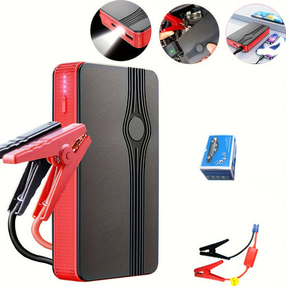 Portable Car Jump Starter Power Bank 200A Peak – 12V Emergency Battery Booster for Gas Engines Under 2.0L, USB & Type-C Charging, LED Light