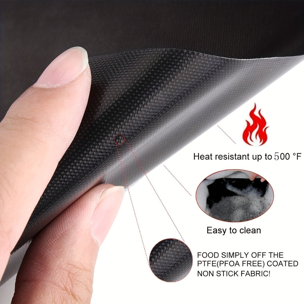Nonstick Oven Liner Mat 2-Pack, Extra Large Reusable Oven Bottom Protector, PTFE Oven Mat for Electric Oven