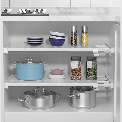 Adjustable Tension Shelf Rod Metal Storage Rack Expandable 18.9-31.5 Inch Closet Organizer for Home Cooking, Dining and Outdoor Meals