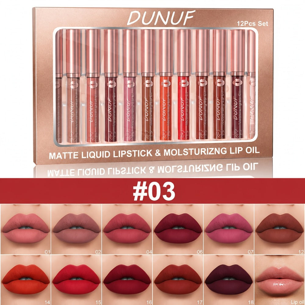Twelve-Piece Boxed Lip Color Collection in Coordinated Set 02, Set 03 or Set 04 Shade Assortments