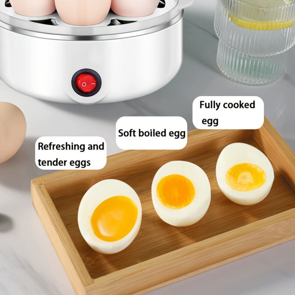Egg Steamer Stainless Steel Mini Breakfast Machine Single Double Layer Multi-Functional Egg for Entryways, Bedrooms and Living Spaces