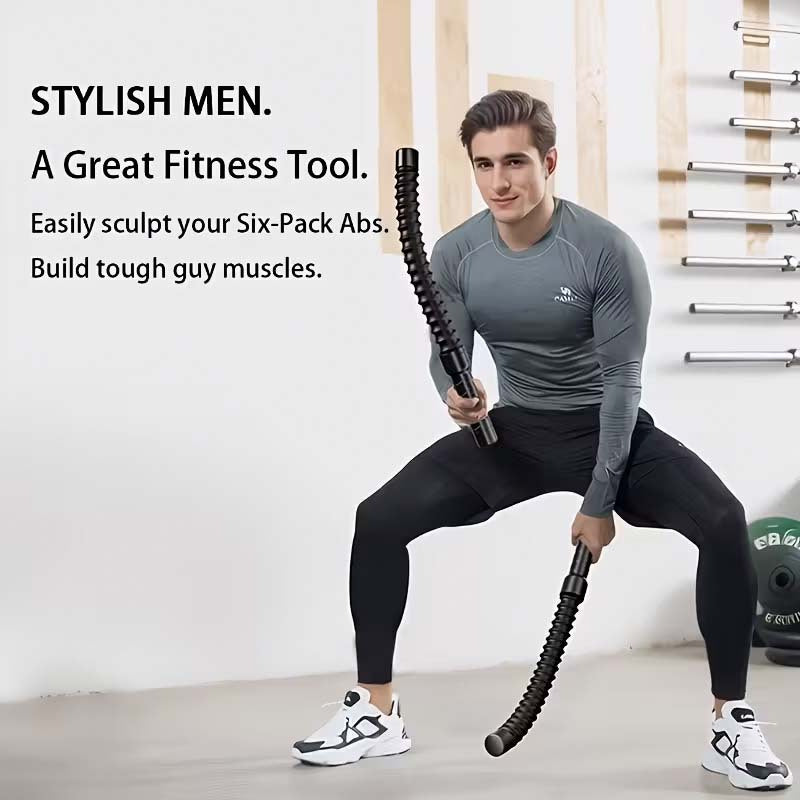 Ropeless Battle Ropes (2pcs) – Portable Cordless Weighted Workout Ropes with Steel Core & Non-Slip Handles for HIIT, Cardio