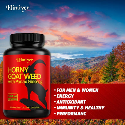 Two-Bottle Men's Health Supplement Capsule Set with 1364 mg Herbal Blend and Coordinated Labels