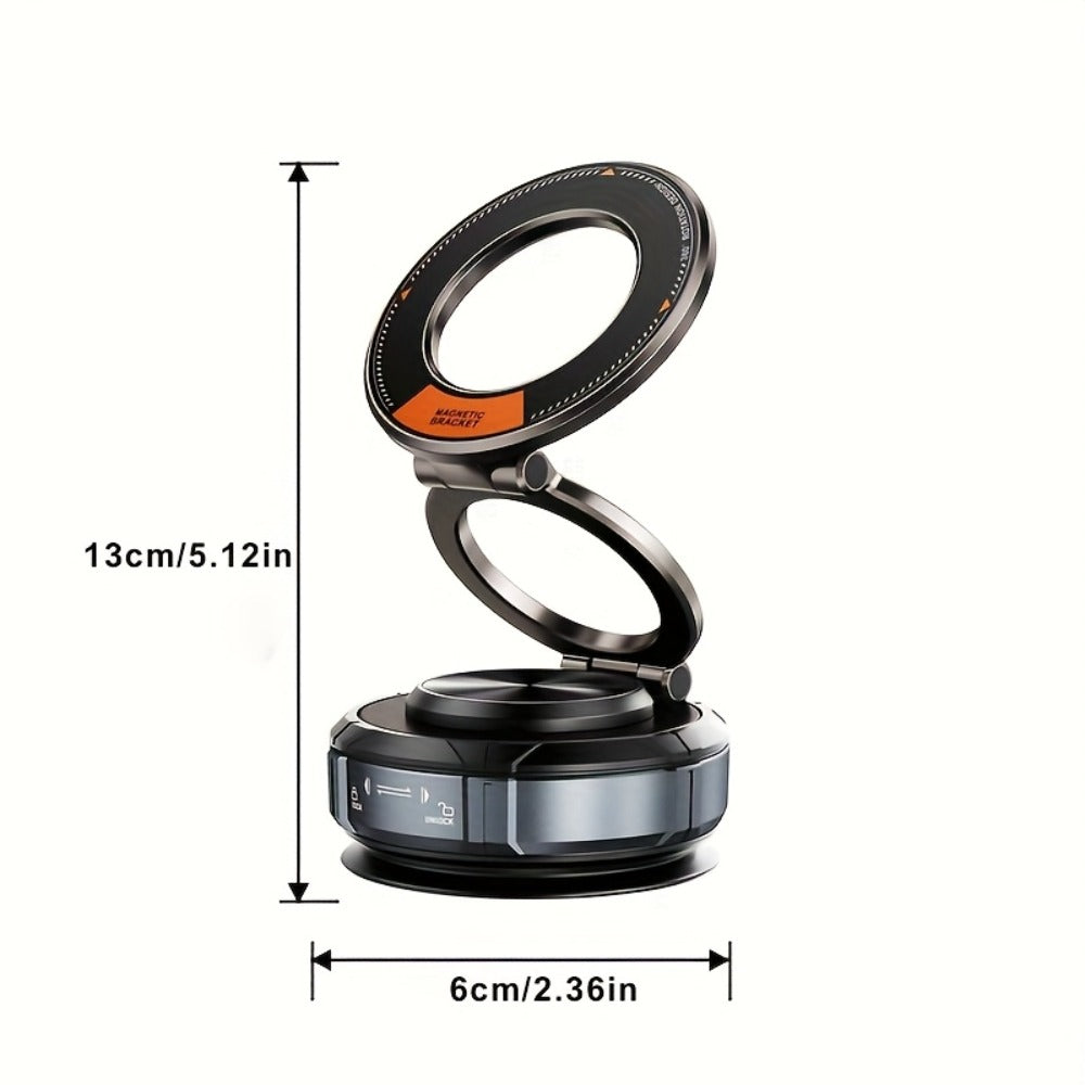 Magnetic Car Phone Holder 22 N55 Magnets 2400gf Force & 78LB Suction – 360° Adjustable Aluminum Alloy Mount with Cooling Vent Design |