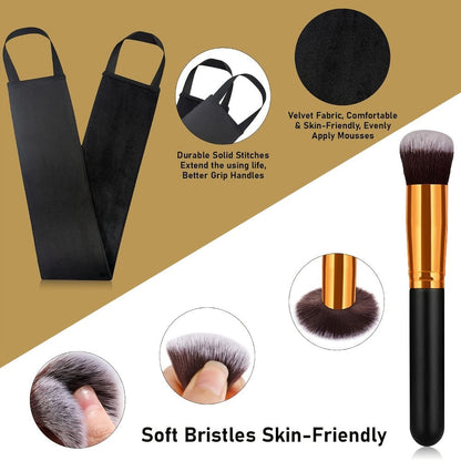 Sunless Tanning Mousse Kit 6-Piece Set with Mitt Applicator – Self Tanner Foam 1 Hour Fast Tan No Fake Smell