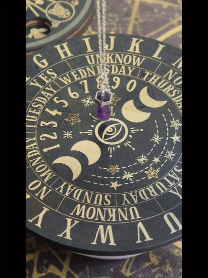 Wooden Pendulum Stand for Divination, Crystal Display Holder, Witchcraft Altar Decor for Entryways, Bedrooms and Living Spaces