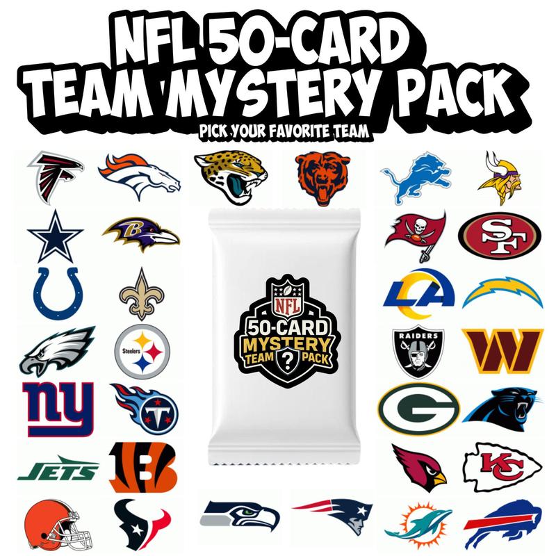 NFL Football Cards 50 Card Team Lot Pick Your Team All 32 NFL Teams Available Possible HOF Hall of Famers Rookies Inserts Parallels Football