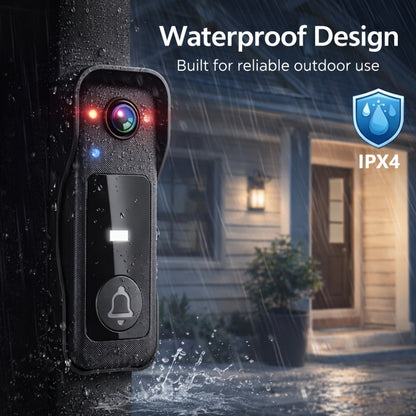 WiFi Video Doorbell with 4.3 Inch Indoor Monitor, Night Vision Two-Way Audio Rechargeable Battery