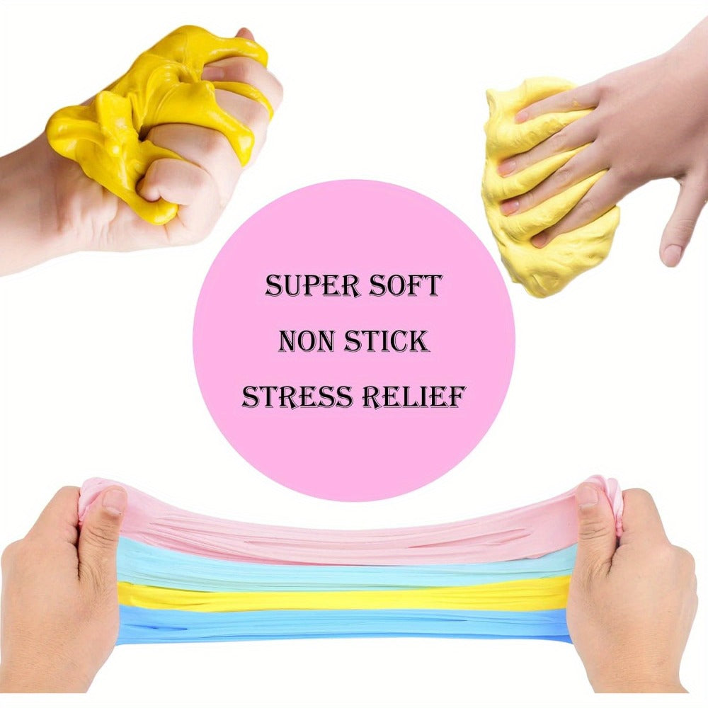 Slime Kit for Girls Boys 12 Cups, Fruit Color Fluffy Slime Making Set with Bull Glue & Mixed Mud