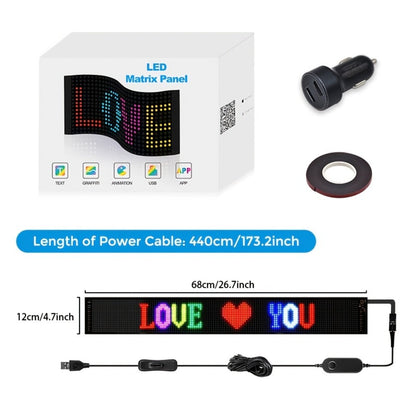 Flexible RGB LED Matrix Light Panel with USB Lead and Phone Controls in Three 4.72-Inch-Wide Size Options