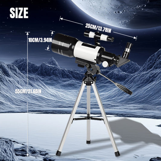 150X Astronomical Telescope 70mm Aperture with Tripod Phone Adapter Wireless Remote Control High Magnification Portable Refractor Telescope