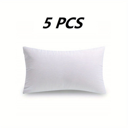 White Pillow Inserts in Square or Lumbar Sizes with Single, Three, Five, Sixteen or Twenty-Piece Packs