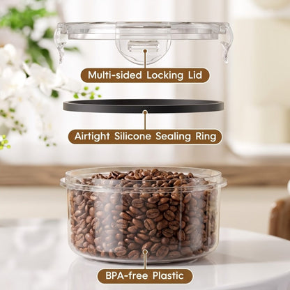 Food Storage Containers with Lids Airtight Plastic Meal Prep Containers Stackable Leak Proof BPA Free for Pantry Kitchen Refrigerator