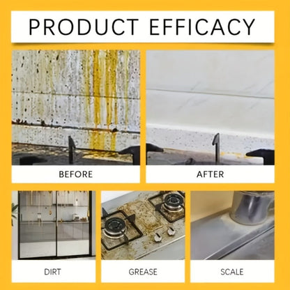 Calcium Carbonate Metal Cleaner Spray – Oil Stain Remover for Stove Oven Cooktop, Polish & Restoration Formula with Sponge