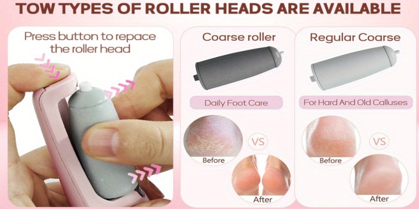 Electric Callus Remover for Feet with Foot Cream Stick Rechargeable Pedicure Tool 2 Speeds 2000 5000 RPM 2
