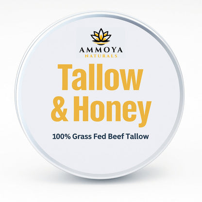 Tallow Balm Grass-Fed Natural Moisturizer for Dry Skin – Deep Hydrating Handcrafted Body Balm 3 Scents Chamomile Rose Honey Frankincense