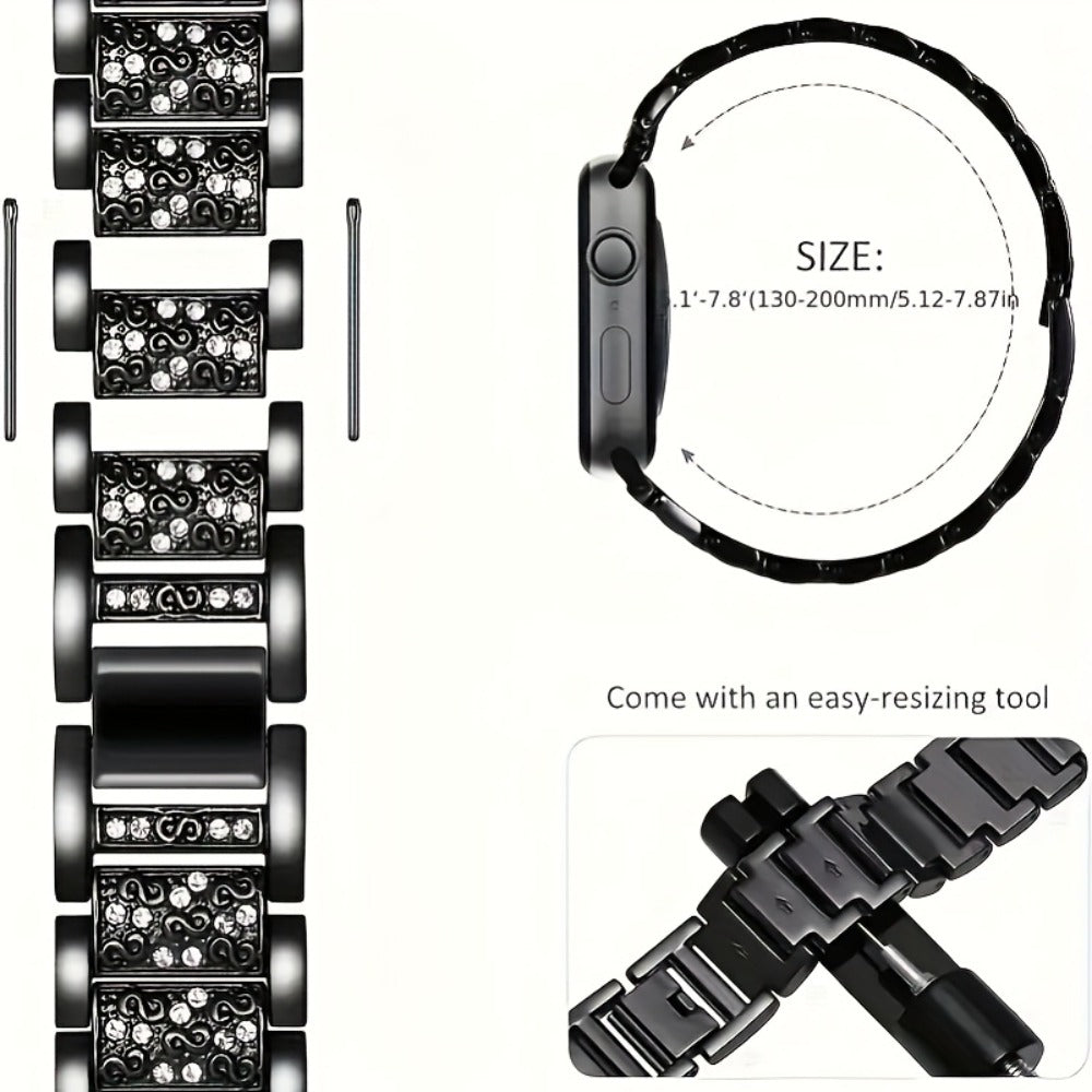 Diamond Apple Watch Case & Strap Set for an Everyday Personal Care Routine, with the Listed Configuration