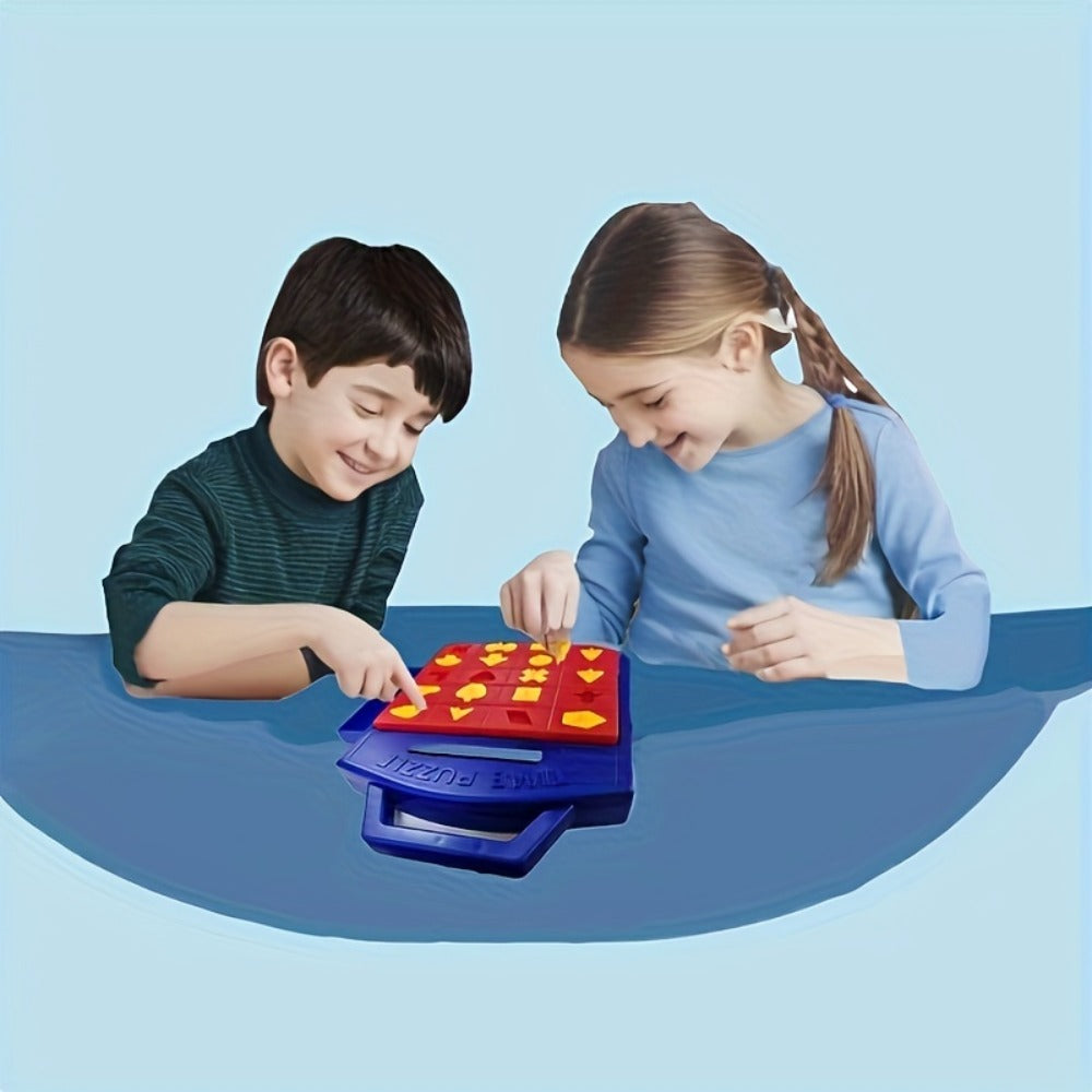 Shape Puzzle Pop-Up Board Game for Kids, Interactive Timer Matching Game with 3 Difficulty Levels