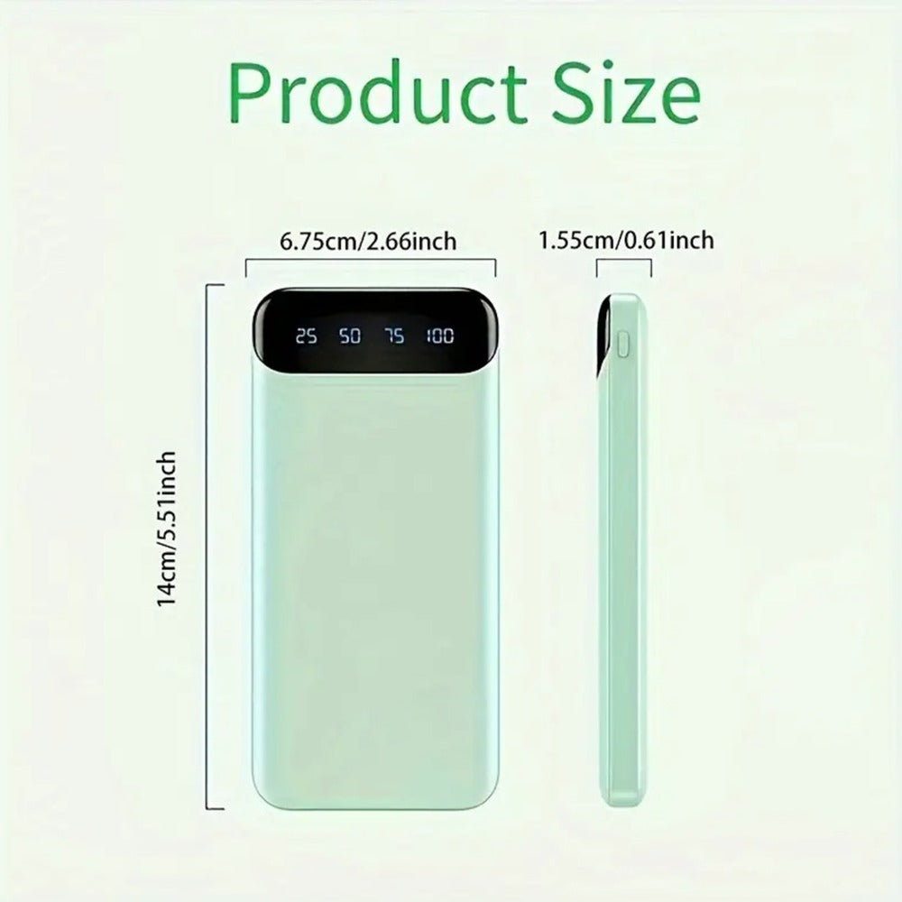 20000mAh Portable Power Bank 2-Pack with LED Display, Fast Charging Type-C & USB for an Everyday Personal Care Routine