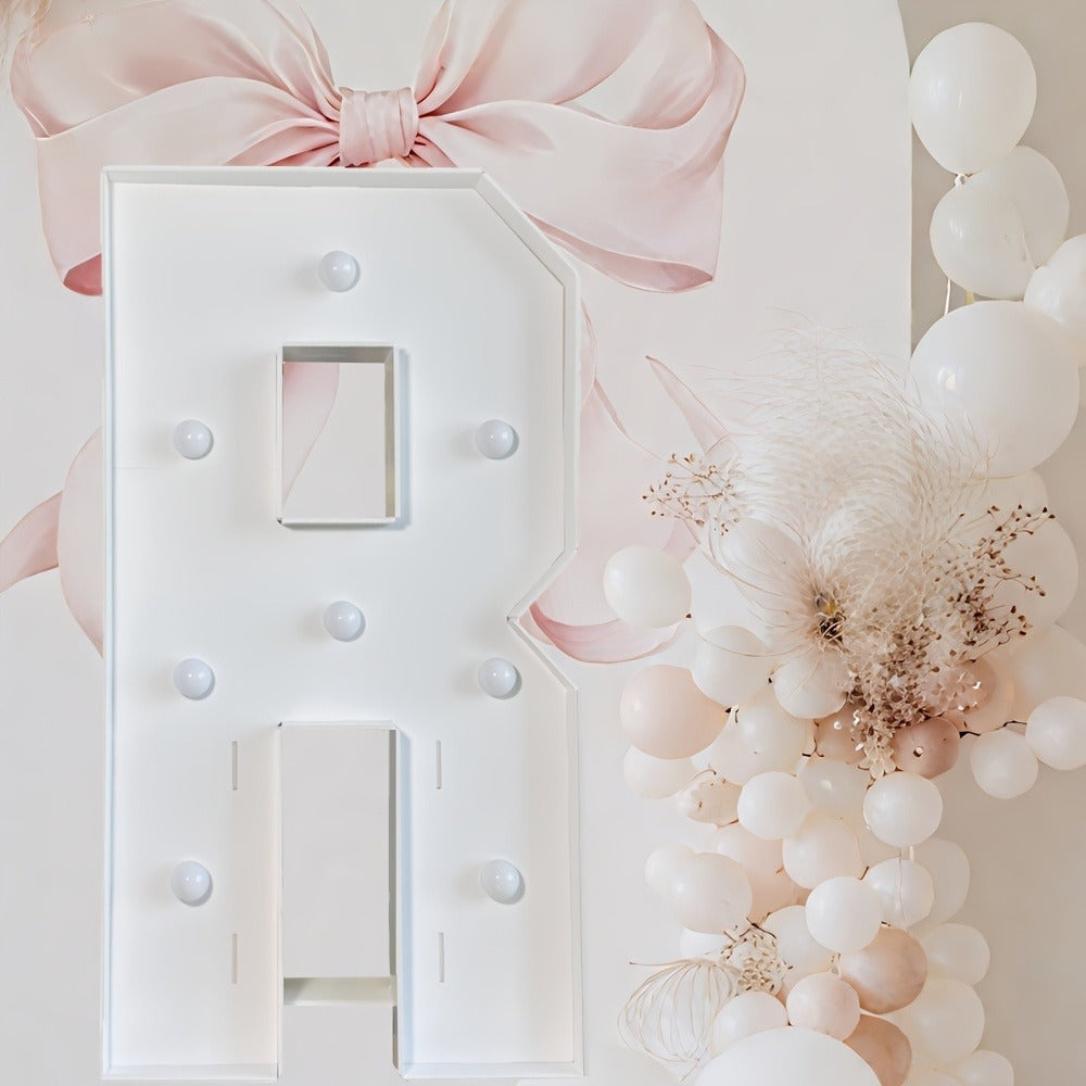 Marquee Letter Lights 3ft LED Light Up Letters for Weddings, Proposals & Celebrations – Cool White Lighted KT Board DIY Display Frame