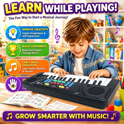 Kids Keyboard Piano 37 Keys with Microphone, Portable Electronic Piano with the Listed Color, Size or Set Options for Everyday Use